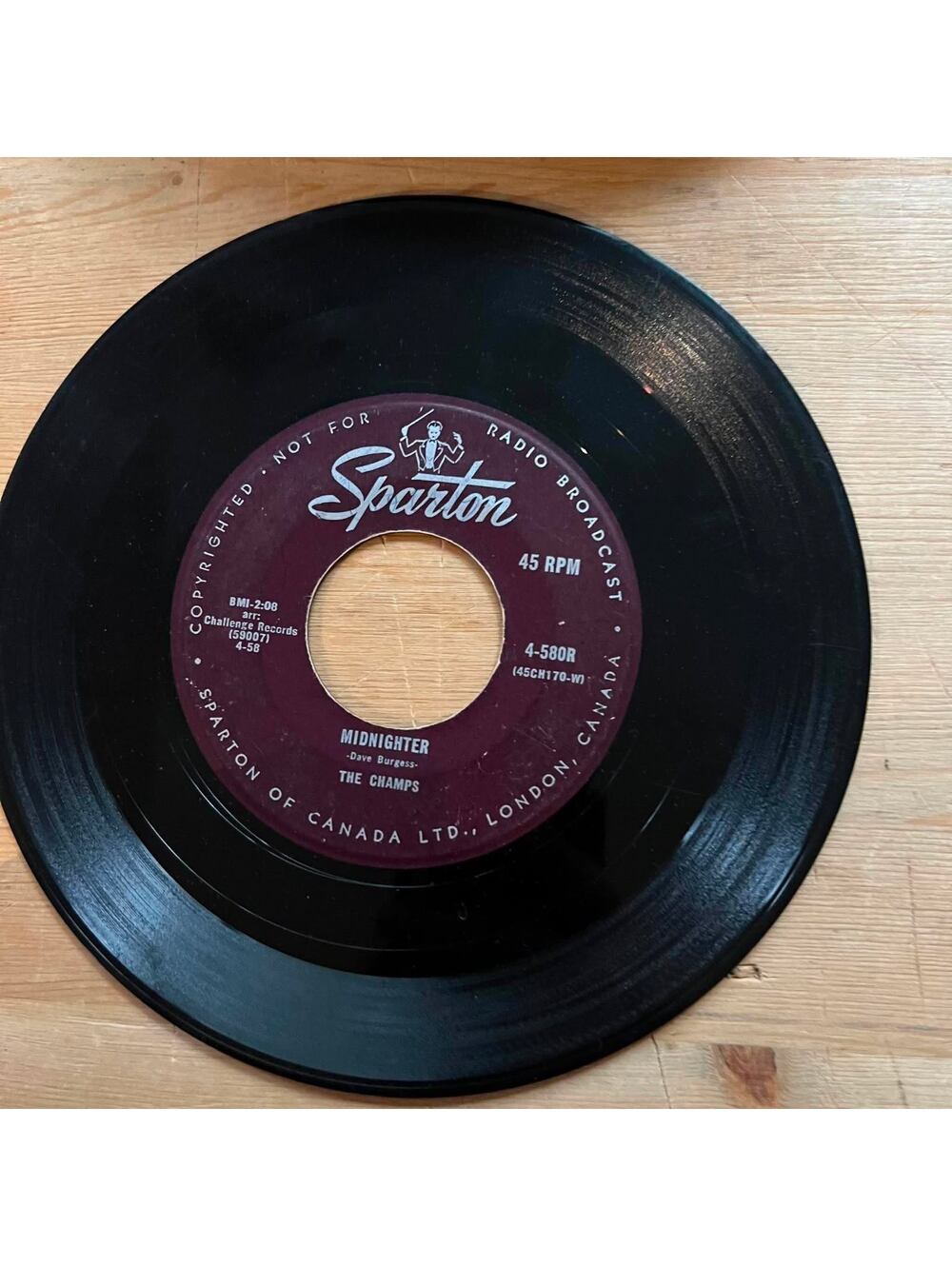 The Champs - Midnighter/El Rancho Rock 45rpm VG+ R05